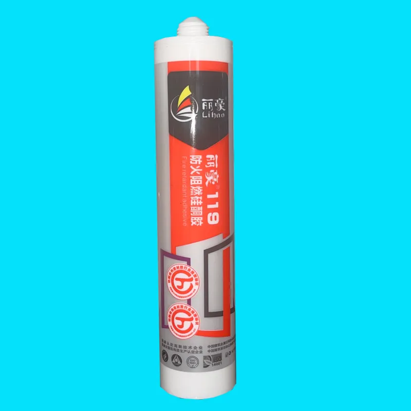 Lihao 119 One-component fire retardant adhesive /Neutral sealant glue /RTV OEM silion oil firedoor