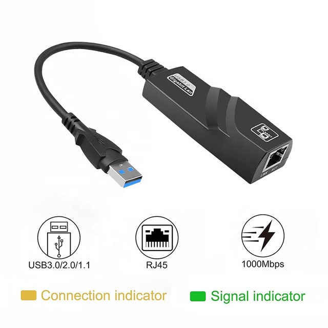 Xput USB 3.0 to RJ45 Gigabit Ethernet Adapter 1000Mbps High Speed Wired External Network Card Converter for Laptop PC