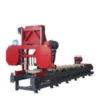 Scierie à bande horizontale automatique avec moteur hydraulique diesel et remorque pour la coupe du bois en extérieur, haute sécurité