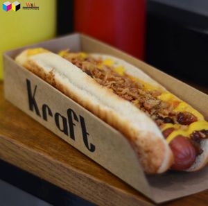 Biodégradable <span class=keywords><strong>à</strong></span> <span class=keywords><strong>emporter</strong></span> <span class=keywords><strong>à</strong></span> <span class=keywords><strong>emporter</strong></span> aller <span class=keywords><strong>à</strong></span> 100% boîte d'emballage <span class=keywords><strong>de</strong></span> plateau <span class=keywords><strong>de</strong></span> hot-dog en papier kraft <span class=keywords><strong>de</strong></span> qualité alimentaire - Product Image 1