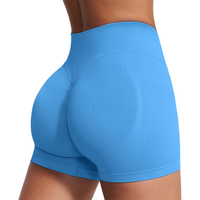 Celana Pendek Olahraga Seamless Gym High Waist Biker Sweat Scrunch Butt untuk Olahraga Luar Ruangan, Lari, Training, Yoga