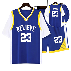 Ensembles de maillots de basket-ball personnalisés en deux pièces, uniformes pour femmes et jeunes, chemises à manches courtes - Product Image 2