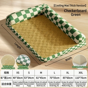 防水速乾滑り止めペットマット無地柄ペット猫犬用洗える枕型冷却マット - Product Image 3