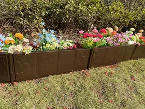 15cm hoch 3,6 Meter Länge Brick Effect Custom ized Garden Edging Einfach mit Metall rasen oder Blumenbeet Grenze einhämmern