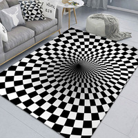 Dikdörtgen görsel geometrik halı oturma odası yatak odası sehpa mat 3D stereo illusion