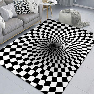 Alfombra Geométrica Visual Rectangular para Sala de Estar, Dormitorio, Mesa de Centro, Alfombra con Ilusión Estereoscópica 3D - Product Image 4