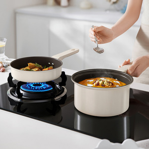 Desilang Non Stick Cookware Set 2 Piece Frying Pan <b>Soup</b> <b>Pot</b> Gas Stove Universal Gift Box - Product Image 1