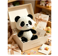 Peluche Panda Personnalisée, Jouet en Peluche Mignon de Dessin Animé, Animaux en Peluche Doux pour Cadeau et Décoration, Conception Personnalisée OEM ODM