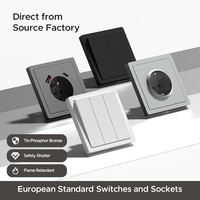 Prise murale modulaire standard russe 16A 250V IP22 6 prises Schuko pour le Kazakhstan, l'Ouzbékistan et l'Asie centrale