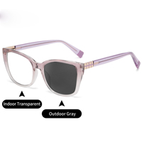 Lunettes photochromiques anti-lumière bleue TR90 pour femmes, monture optique tendance, protection UV, lunettes d'ordinateur