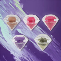 Mini mélangeur de maquillage en forme carrée humide et sec, fond de teint à double usage, doux beauté, éponge de maquillage, œuf avec boîte