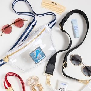 Custom Women PVC <b>Clear</b> Crossbody <b>Bag</b> Zipper Polished Gold Hardware Waterproof Personalized Patch Stadium Approved Summer Autumn - Product Image 5