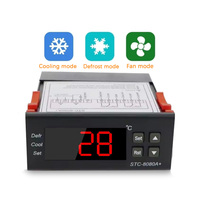 Stc-8080A + numérique réfrigérateur dégivrage alarmant régulateur de température thermostat en plastique thermostat de contrôle numérique