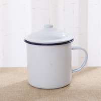 Mug de camping personnalisé en grès écologique, grande capacité 350 ml, avec couvercle à motif, design classique pour boissons. Disponible également en tailles 700 ml et 200 ml.