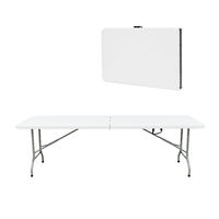 Mesa Plegable ligera de plástico de moda moderna mesa plegable portátil de 8 pies para exteriores para fiesta