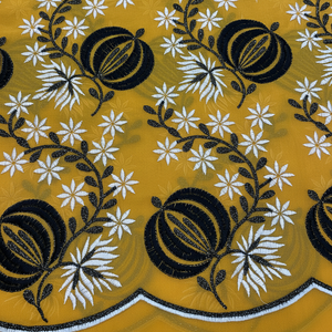 2023 Popar brodé africain suisse dentelle Voile coton mariage tissu ensemble tissé tricoté coussins rideaux pour les filles - Product Image 1