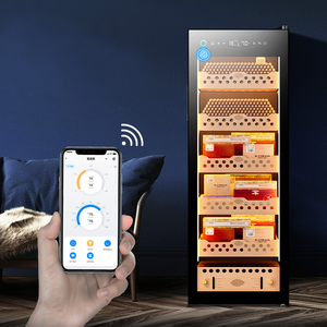 Gabinete de cigarros pequeño Vanace de alta calidad, compresor de madera de cedro español, gabinete humidificador de cigarros para el hogar - Product Image 2