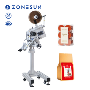 ZONESUN ZS-TB170 haute vitesse automatique côté supérieur boîte plate pochette en plastique sac étiqueteuse pour cosmétiques pochettes debout - Product Image 1