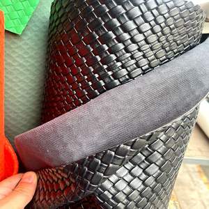 1.5mm d'épaisseur Tissé Motif PVC Faux <span class=keywords><strong>Cuir</strong></span> Synthétique pour Filles Sacs Chaussures Couvertures de Cahier - Product Image 3