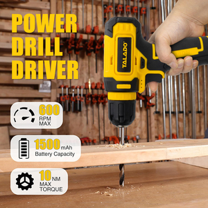 Máy Khoan Điện 8V đa năng-Nhẹ 0.75kg với độ bám mềm và tuổi thọ pin dài cho công việc gỗ và gạch. - Product Image 2