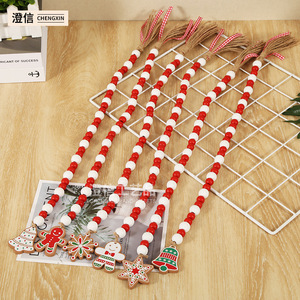 Guirnalda de Cuentas de Madera Estilo Rústico con Borlas para Decoración de Pared, Manualidades, Joyerí<span class=keywords><strong>a</strong></span> y Juguetes para Navidad y el Dí<span class=keywords><strong>a</strong></span> de la Independencia - Product Image 3