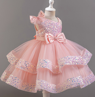 Robes de Princesse à 5 Couleurs pour Enfants, Vêtements Filles, Robe de Soirée Florale pour Filles, Robe de Mariage Élégante pour Fille