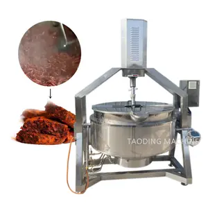small gas heating oil jacketed cook kettles 200L multipurpose cook wok paste machine sandwich jacket cook kettle