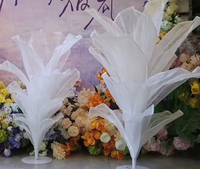 S419 Instalasi Seni Organza Sutra Raksasa untuk Dekorasi Bunga Meja Pernikahan, Acara Pernikahan, dan Pesta