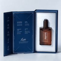 Boîte à parfum personnalisée avec couvercle magnétique à rabat et ruban, boîte à parfum vide, emballage de luxe rigide pour parfum, boîte cadeau