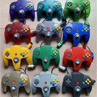 Control OEM Original y Limpio para N64, Usado, 70% Nuevo, 12 Colores, Joystick con Cable, Molde Privado para Consola 64