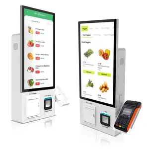 NFC 21.5 inç Self-service baskı raporu terminali açık fatura ödeme Kiosk duvara monte/zemin montaj düşük fiyat SDK 1920*1080