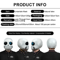Masque intégral Sans Undertale en latex, mignon, pour cosplay, jeu de rôle, fête costumée, Halloween, personnalisable