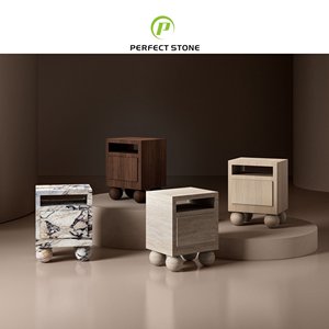โต๊ะข้างเตียงหินอ่อนระดับไฮเอนด์ทนทานทันสมัยสำหรับโครงการโรงแรม - Product Image 6