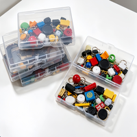 Boîte de rangement en plastique rectangulaire de haute qualité en PP, 1,8 cm de hauteur, translucide, transparente, pour bijoux, recyclable