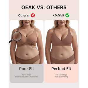 Soutien-gorge sans bretelles respirant pour femmes, sans couture, col en V, push-up, fin, grande taille, soutien doux, sans armatures - Product Image 6