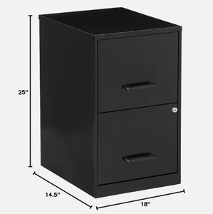 Gran oferta, archivador de oficina de acero y Metal negro de 18 pulgadas de profundidad con 2 cajones, stock usado, para uso en oficina, gabinete de 2 cajones, muebles de oficina - Product Image 6