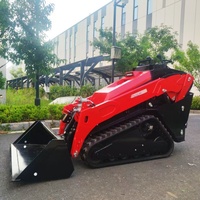 Pengiriman Gratis Mini Crawler Skid Steer Loader Euro 5 CE EPA Mesin Diesel Hidrolik Skid Loader Pertanian Skid Loader Kompak