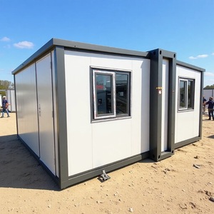 Maison conteneur extensible, unité de logement modulaire pliable, design rectangulaire minimaliste pour usage extérieur - Product Image 1