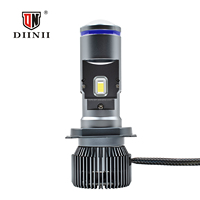 Y70--H4 Nouveau phare de moto à LED super lumineux en aluminium mini H4 110W 11000LM avec lentille de projecteur, étanche IP65