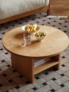 Solid Red Oak Coffee Table, Perfect As a <b>Sofa</b> Side Table for Living Rooms and <b>Small</b> Apartments, No Assembly Required. - Product Image 2