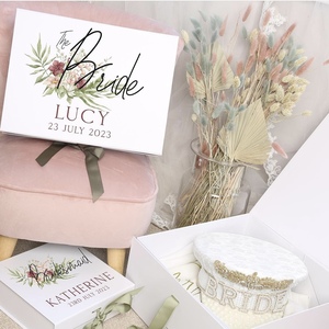 Từ hộp quà tặng với ribbon, Cảm ơn bạn Hộp quà tặng, tùy chỉnh thanh lịch Giấy lưu niệm Ribbon Bridal marriage Guest Hộp Quà tặng đám cưới - Product Image 4