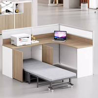 Bureau de travail modulaire avec panneau de séparation, adaptable pour 2, 4, 6 ou 8 postes, table de bureau pour centre d'appels et espace de coworking