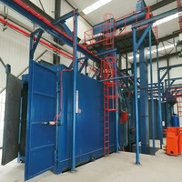 Machine de sablage à crochets automatique pour la dérouillage des pièces de fonderie de structures en acier, certifiée CE