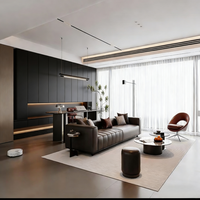 Meubles de rangement modulaires modernes en bois massif personnalisés et durables avec 5+ tiroirs/étagères pour salon et salle à manger