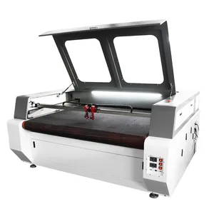 Máquina de corte a laser para tecido e vestuário, 80w, 100w, 150w, alimentação automática de CO2