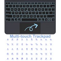 Casing Keyboard untuk iPad Air 13 2024 dan iPad Pro 12.9 Inci 2022-6th / 2021-5th / 2020-4th / 2018-3rd Generasi Magic Keyboard
