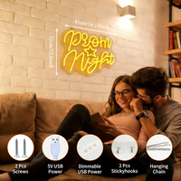 Neonawall En gros Enseigne néon LED Lune et Étoile, Jaune Chaud, Décoration Murale USB, IP65, Personnalisable, Lumière Ambiante Romantique pour Café