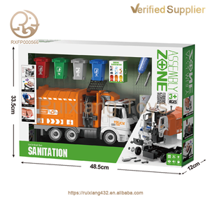 2026 Meilleures ventes pour enfants : Jouets voitures de tri <span class=keywords><strong>des</strong></span> déchets urbains à démonter soi-même, à inertie, avec son et lumière, pour le recyclage <span class=keywords><strong>des</strong></span> déchets - Product Image 4