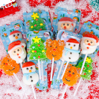 Bonbons de Noël 12g 28 bâtonnets/boîte Sucettes et bonbons gélifiés aux fruits Cadeaux de Noël pour enfants OEM Personnalisé Vente en gros Guangdong Chine