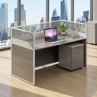 Poste de travail de bureau moderne avec cloison, bureaux informatiques de luxe, ensemble de mobilier de direction et d'employé avec cloison de séparation, vente en gros